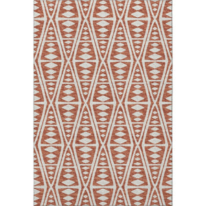 HomeRoots 10' X 14' Stylish Burnt Sienna Tribal Area Rug - Washable, UV Protected & Perfect for Busy Homes! 644886