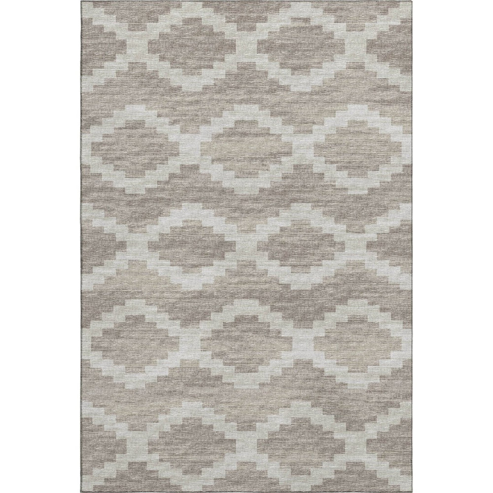 HomeRoots 5' X 8' Washable Tan Ivory Beige Tribal Area Rug with UV Protection - Durable, Stylish & Stain Resistant 644942