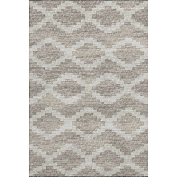 HomeRoots 10' X 14' Tan Ivory Beige Tribal Washable Area Rug - Durable, UV Protected, Kid & Pet Friendly! 644946