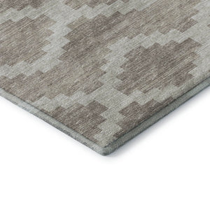 HomeRoots 10' X 14' Tan Ivory Beige Tribal Washable Area Rug - Durable, UV Protected, Kid & Pet Friendly! 644946