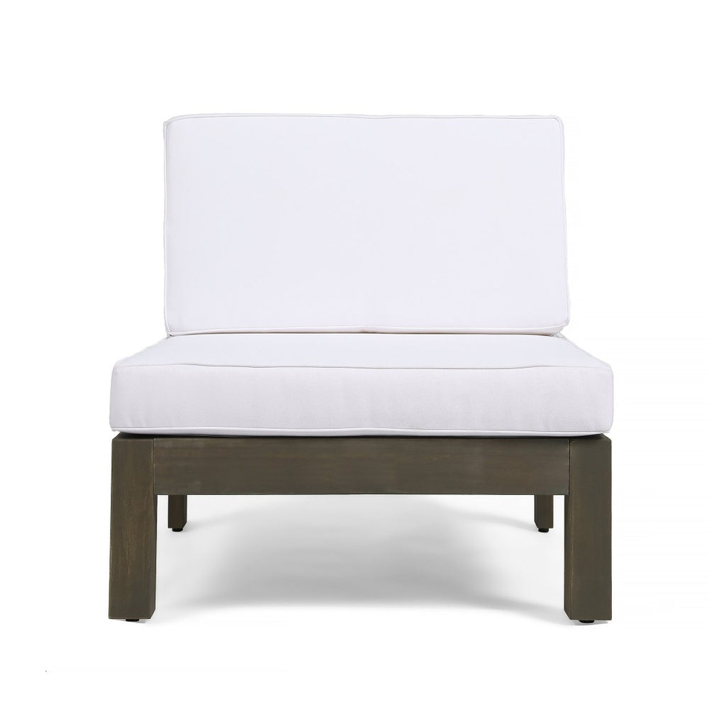English Elm Oana Armless Upholstered Accent Chair Low Profile Seat for Compact Living Spaces 64499.00WHI
