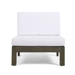 English Elm Oana Armless Upholstered Accent Chair Low Profile Seat for Compact Living Spaces 64499.00WHI