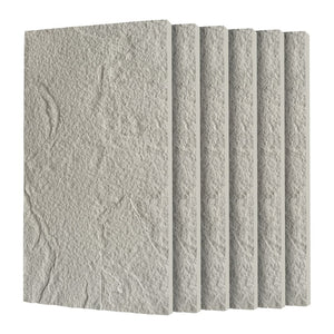 English Elm 3d Faux Stone Pu Wall Panels Set Lightweight Flame Resistant Architectural Accent Cement Grey W347P419785