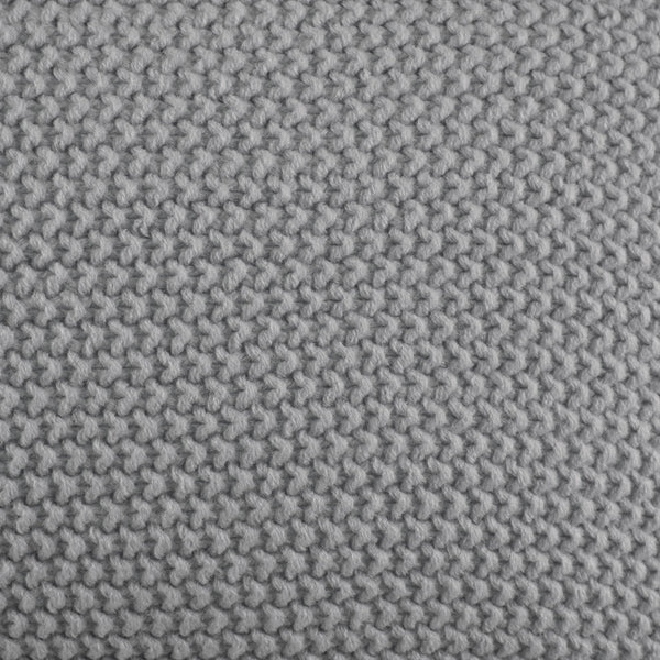 JLA Home INK+IVY - Euro Plush Knit Pillow Cover — Ultra-Soft Acrylic Euro Size with Hidden Zipper, Machine Washable Cozy Texture Grey II30-1140