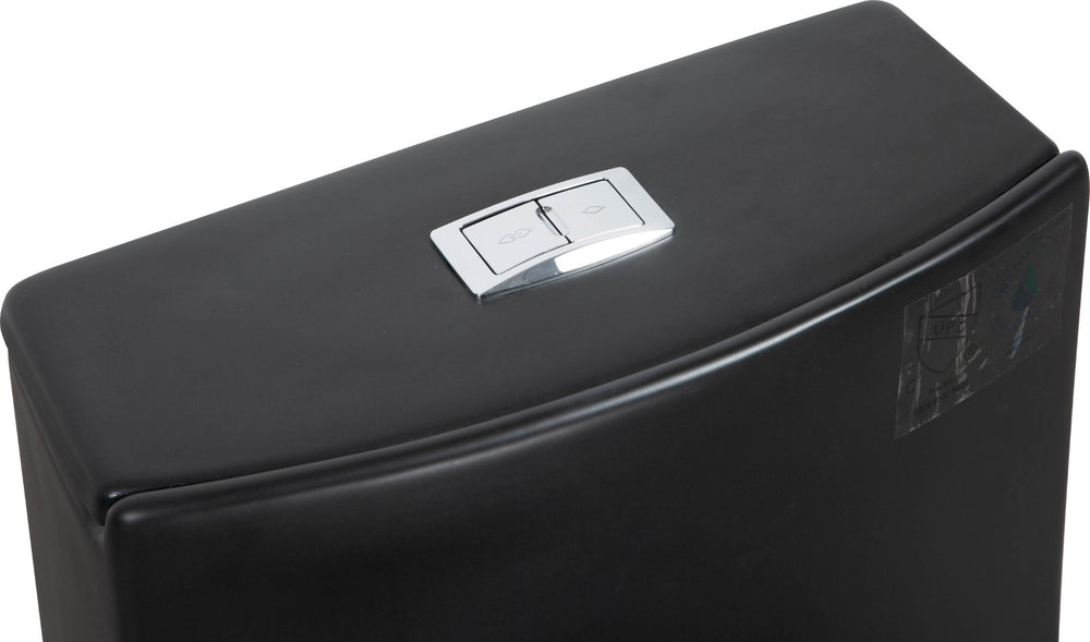 English Elm Toilet Tank Cover Matte Black Sculptural Replacement for Modern Minimalist Bathrooms W1920P309185