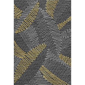 HomeRoots 10' X 14' Washable Area Rug with Botanical Leaves Design - Durable, UV-Protected & Easy Care! 645012