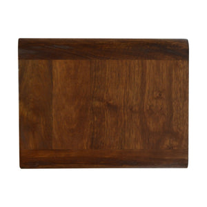 HomeRoots 18" Brown Solid Wood Floating Nightstand - Stylish Mango Wood Design, Space-Saving Wall-Mounted Table 645013
