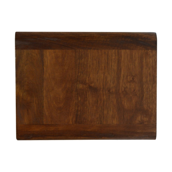 HomeRoots 18" Brown Solid Wood Floating Nightstand - Stylish Mango Wood Design, Space-Saving Wall-Mounted Table 645013