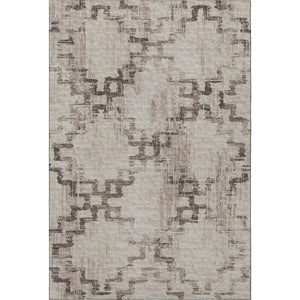 HomeRoots 5' X 8' Coffee and Ivory Tribal Washable Area Rug with UV Protection for Stylish, Low-Maintenance Living 645105