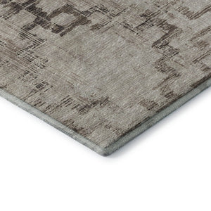 HomeRoots 10' X 14' Coffee And Ivory Tribal Area Rug - Machine Washable, UV-Protected, Stain-Resistant Design 645109
