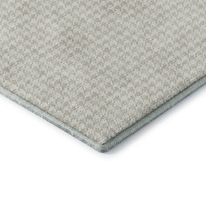 HomeRoots 10' X 14' Linen Houndstooth Area Rug – Washable, UV-Protected, Stain-Resistant for Stylish Durability! 645139