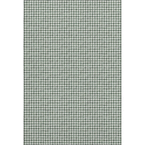 HomeRoots 8' X 10' Green and White Houndstooth Washable Area Rug - Stylish, Durable, and UV-Protected Design 645149