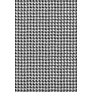 HomeRoots 9' X 12' Black And White Houndstooth Area Rug - Machine Washable, UV Protected, Stylish & Durable! 645174