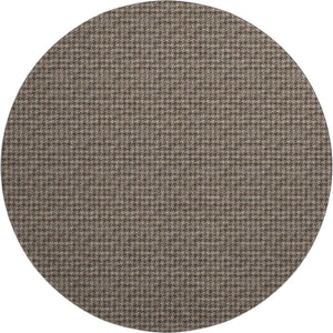 HomeRoots 8' Chocolate And Coffee Houndstooth Round Rug - Stylish, Washable, UV-Protected for High-Traffic Areas 645178