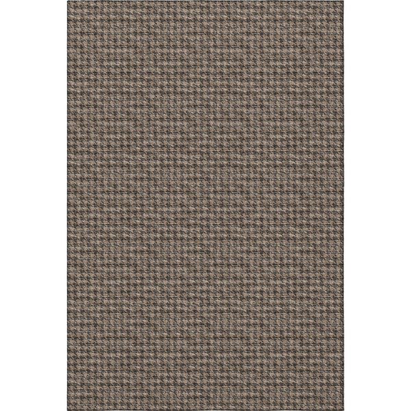 HomeRoots 8' X 10' Chocolate Houndstooth Area Rug - Washable, UV-Protected, Durable & Stylish for Any Room 645179