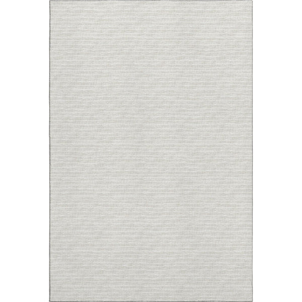 HomeRoots 5' X 8' Linen and Ivory Striped Area Rug – Stain Resistant, Machine Washable, UV Protected for Busy Homes 645183