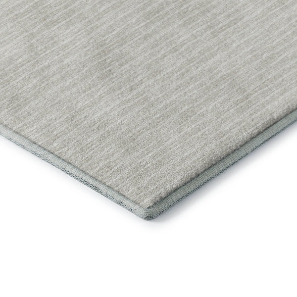 HomeRoots 5' X 8' Linen and Ivory Striped Area Rug – Stain Resistant, Machine Washable, UV Protected for Busy Homes 645183