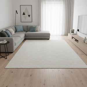HomeRoots 8' X 10' Striped Washable Area Rug with UV Protection – Durable, Elegant, and Perfect for Busy Homes! 645185