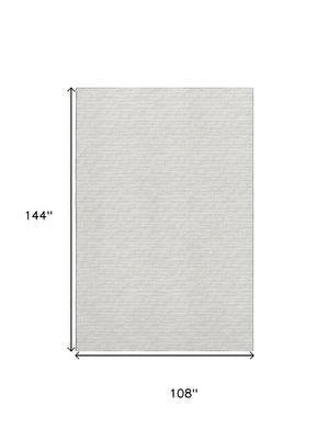 HomeRoots 9' X 12' Stylish Linen & Ivory Striped Area Rug – Washable, UV Protected, Perfect for High-Traffic Rooms 645186