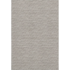 HomeRoots 9' X 12' Taupe & Ivory Striped Washable Area Rug - Stylish, Durable, UV Protected for Busy Homes 645192