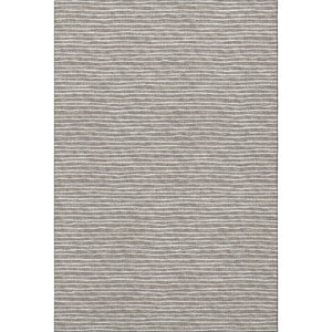 HomeRoots 10' Taupe and Ivory Striped Washable Area Rug - Stylish, Durable, UV-Protected for Busy Homes! 645193