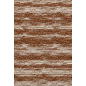 HomeRoots 5' X 8' Striped Rust and Ivory Area Rug - Machine Washable, UV Protected, Perfect for Family Living 645201