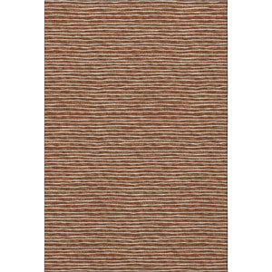 HomeRoots 10' X 14' Stylish Rust and Ivory Striped Area Rug – Washable, UV Protected, Perfect for High-Traffic Spaces 645205