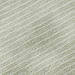 HomeRoots 8' Light Gray and Ivory Striped Round Washable Rug - Durable, UV Protected, Perfect for Busy Homes! 645208