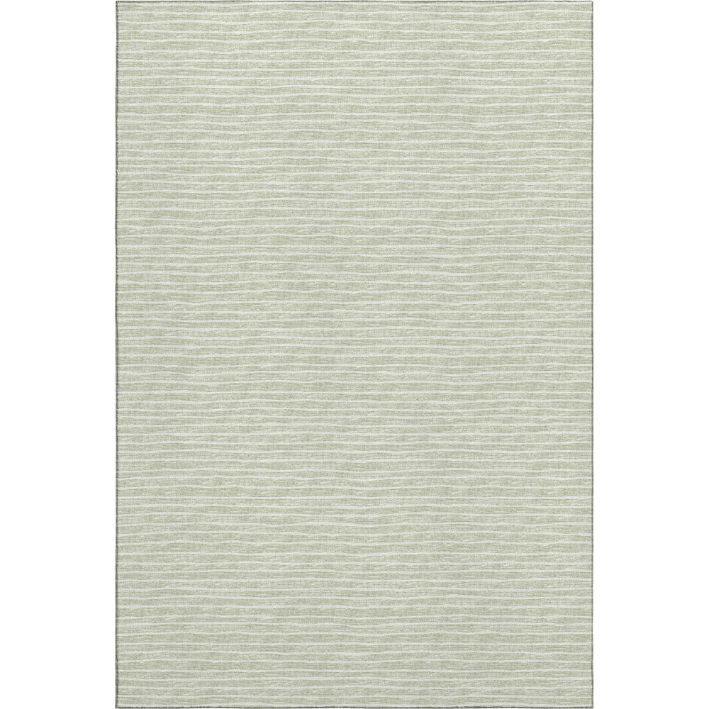 HomeRoots 10' Light Gray & Ivory Striped Washable Area Rug with UV Protection - Ideal for High-Traffic Spaces! 645211