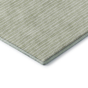 HomeRoots 10' Light Gray & Ivory Striped Washable Area Rug with UV Protection - Ideal for High-Traffic Spaces! 645211