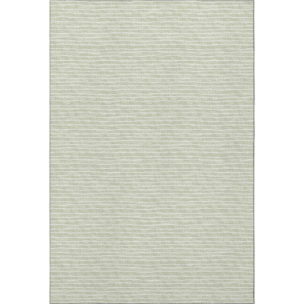 HomeRoots 10' Light Gray & Ivory Striped Washable Area Rug with UV Protection - Ideal for High-Traffic Spaces! 645211