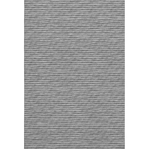 HomeRoots 10' X 14' Gray and Ivory Striped Area Rug - Washable, UV-Protected, Stain-Resistant, Durable Comfort 645229