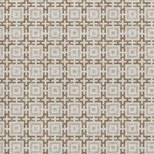 HomeRoots 9' X 12' Taupe & Beige Geometric Area Rug - Washable, UV-Protected, Durable for High-Traffic Spaces 645246
