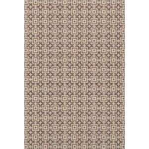 HomeRoots 8' X 10' Geometric Area Rug in Rust and Beige – Washable, UV Protected, Durable for High-Traffic Areas 645251