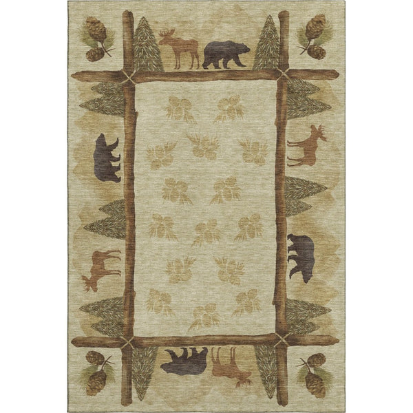 HomeRoots 9' X 12' Stylish Animal Print Area Rug - Washable, UV Protected, Durable for Family & Pets 645336