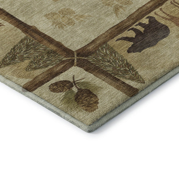 HomeRoots 9' X 12' Stylish Animal Print Area Rug - Washable, UV Protected, Durable for Family & Pets 645336