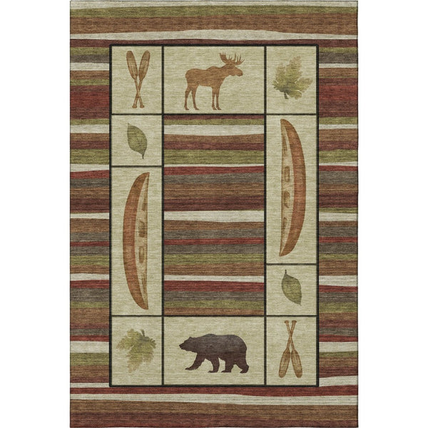 HomeRoots 10' X 14' Stylish Animal Print Area Rug with UV Protection – Durable, Washable, and Perfect for Homes! 645343