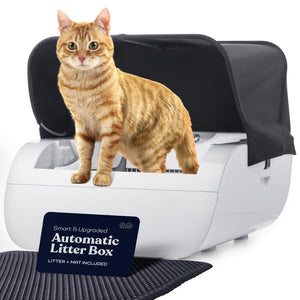 English Elm Smart Self-cleaning Litter Box with Wide Entry Sensor Cycle and Wifi App Control W1264P284591
