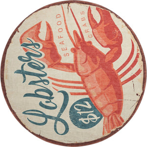 HomeRoots 8' Beige Salmon and Brown Nautical Round Rug – Washable, UV Protected, and Stain-Resistant Comfort 645382