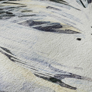 HomeRoots 8' Stylish Midnight Red & Beige Animal Print Washable Round Rug with UV Protection for Versatile Spaces 645484