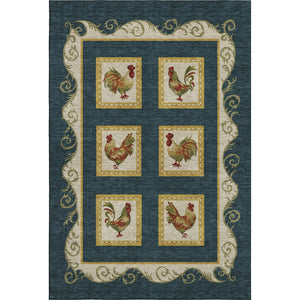 HomeRoots 9' X 12' Stunning Midnight Gold & Red Animal Print Area Rug - Washable, UV Protected & Stain Resistant! 645492