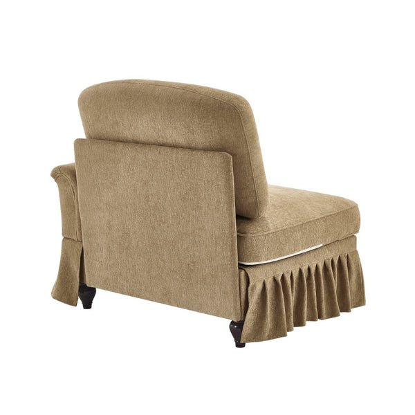 English Elm Sofa Rsf Sectional Chenille Upholstery with Spindle Legs and Detachable Ruffle Skirt W3041P332575