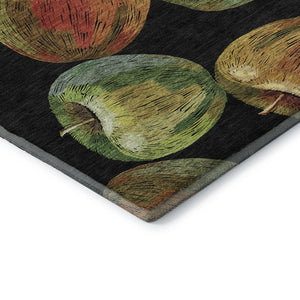 HomeRoots 5' X 8' Geometric Area Rug in Midnight Green & Red – Washable, UV-Protected, Stylish & Durable! 645513