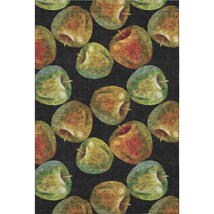 HomeRoots 8' X 10' Midnight Green & Red Geometric Area Rug – Washable, UV-Protected, Stylish Comfort for Homes 645515