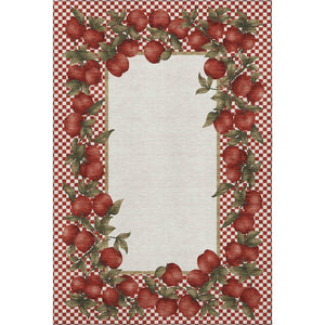HomeRoots 8' X 10' Stylish Red and Ivory Geometric Area Rug - Washable, UV Protected, Perfect for Families! 645521
