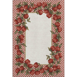 HomeRoots 10' X 14' Red & Ivory Geometric Area Rug - Washable, UV Protected, Durable for Kids & Pets! 645523
