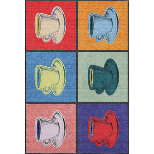 HomeRoots 5' X 8' Vibrant Geometric Washable Area Rug – Durable, UV-Protected & Stain-Resistant for Every Home 645525