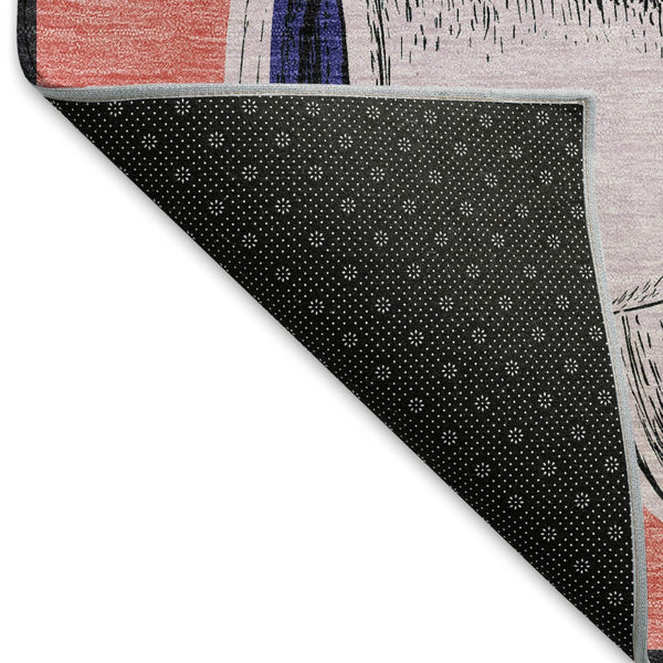 HomeRoots 5' X 8' Vibrant Geometric Washable Area Rug – Durable, UV-Protected & Stain-Resistant for Every Home 645525