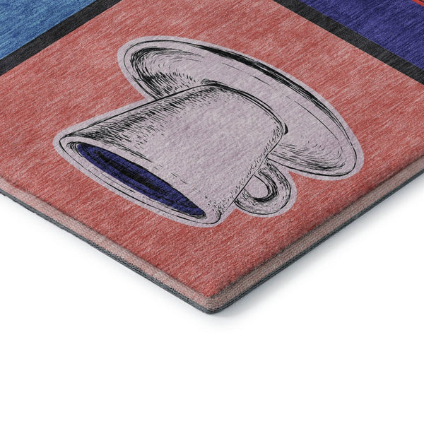 HomeRoots 5' X 8' Vibrant Geometric Washable Area Rug – Durable, UV-Protected & Stain-Resistant for Every Home 645525
