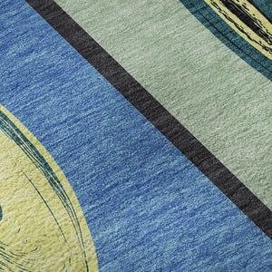 HomeRoots 5' X 8' Vibrant Geometric Washable Area Rug – Durable, UV-Protected & Stain-Resistant for Every Home 645525